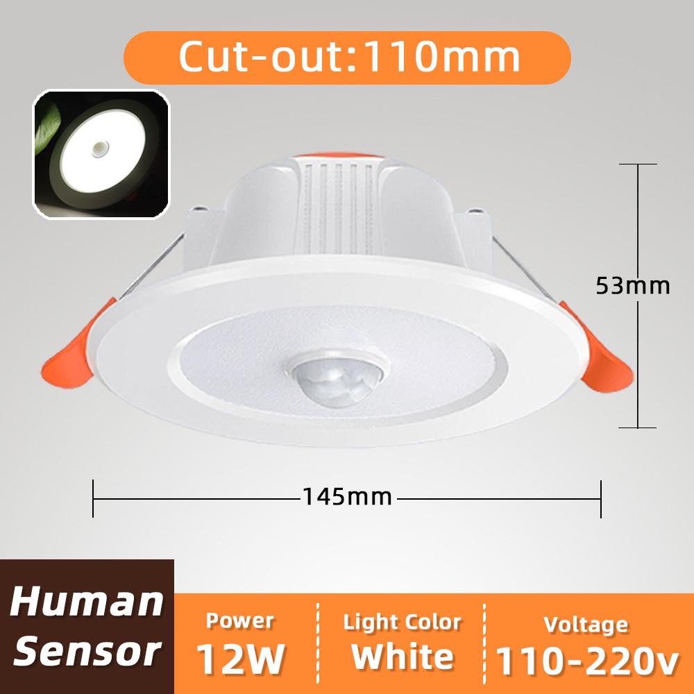 Smart PIR Motion Sensor / Radar Sensor Recessed LED Downlight 9W 12W Household Recessed Ceiling Spot Lamp