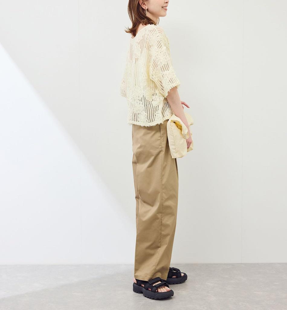 ROPE PICNIC Top with Mesh Cord Embroidery Women's Off-the-Shoulder (15)