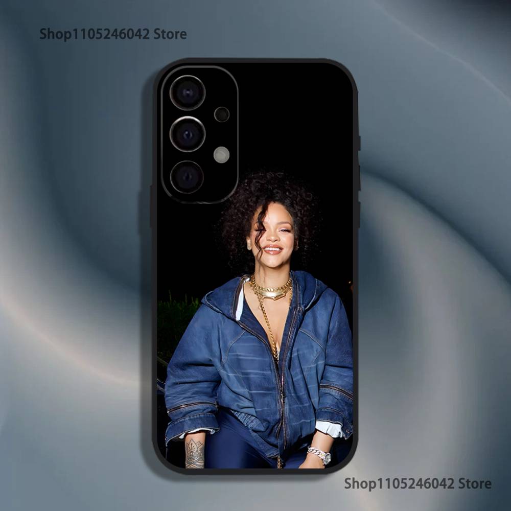 Singer R-Rihannas For Samsung S26,S25,S24,Ultra,S20,S30,Plus,S22,S23,Ultra,Plus,5G Soft TPU Cover Phone Case