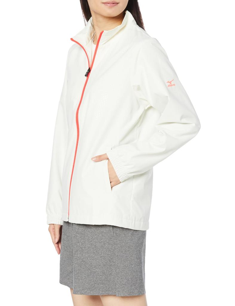 Mizuno Training Warmer Snow Size L Women's Water-Repellent Jacket, White, (K2JEA630)