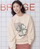 WILDROCK Four-Leaf Clover Lettering Sweatshirt_Ivory