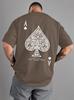 2025 Summer Unisex Latest Polyester 3d Spades A Print Oneck Short Sleeve Unisex Casual Sport Plus Size Unisex Clothing