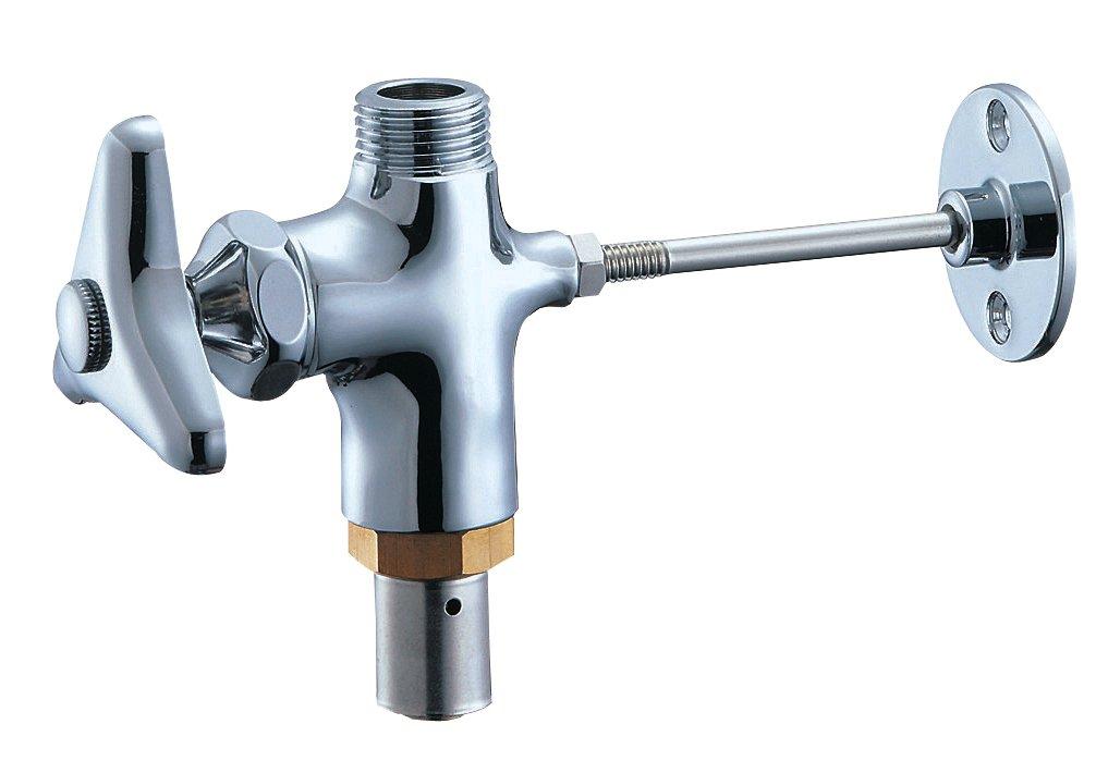 SANEI (Sanei) V2110V-4-13X80 Stop Valve with Crimp Adapter, Crimp Type, G1/2 Thread Diameter X 13A Pipe Diameter, 80mm Support Rod