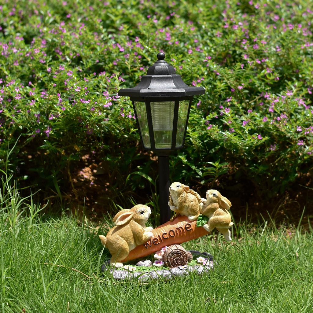 Carrot Resin Solar Outdoor Light Statue