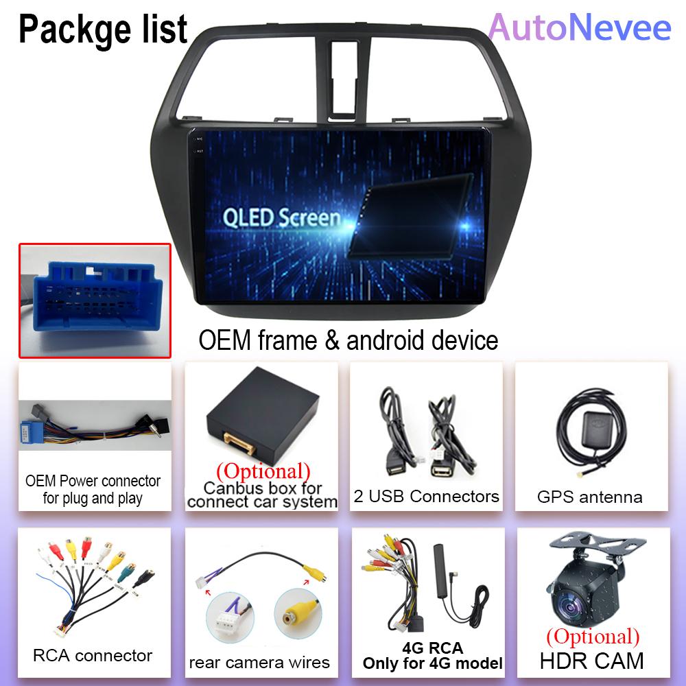 For Suzuki SX4 S Cross 2012-2016 Android Car Radio Automotive Multimedia Player Navigation GPS Carplay Touch Screen Auto Stereo