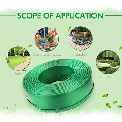 10m Plastic Grass Edging Fence Belt Border Garden Lawn Stone Isolation Path Barrier Patio Garden Greening Belt Horticulture Green