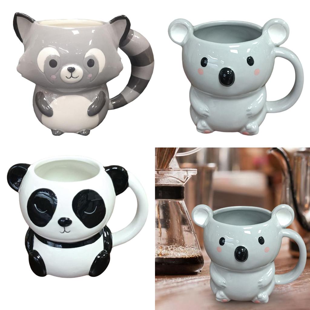 Cute Coffee Mug Water Cups Novelty with Handle Home Decor Morning Tea Milk Mug for Valentine's Day Birthday Present Xmas Couple