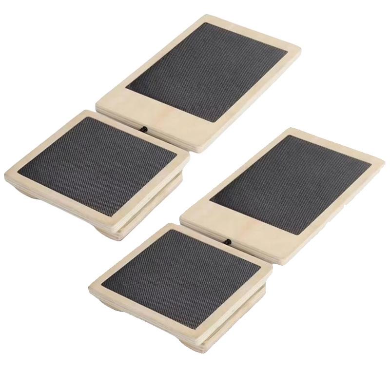 Single Leg Ankle Strengthener Wooden Foot Stretcher Anti Slip Wobble Board Balance Posture Corrector Therapy Rehab Tool