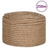 VidaXL Corde 100 % Jute 10 mm 250 m Corde de Chanvre Cordon Fibre Cordage 143795