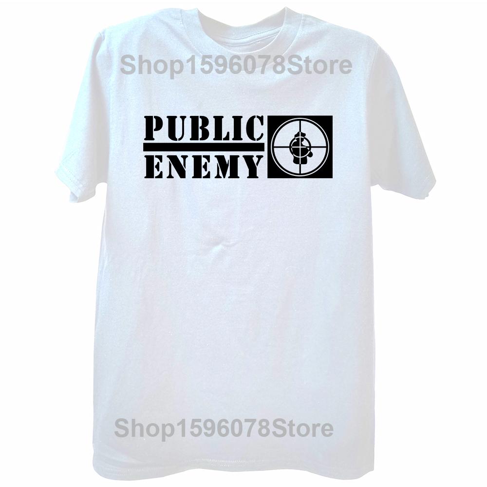 Public Enemy Fight The Power 1989 Baseball T-skjorte Topper Rund Hals Kort-Erme Mote T-skjorte Klær Casual Basic T-skjorter