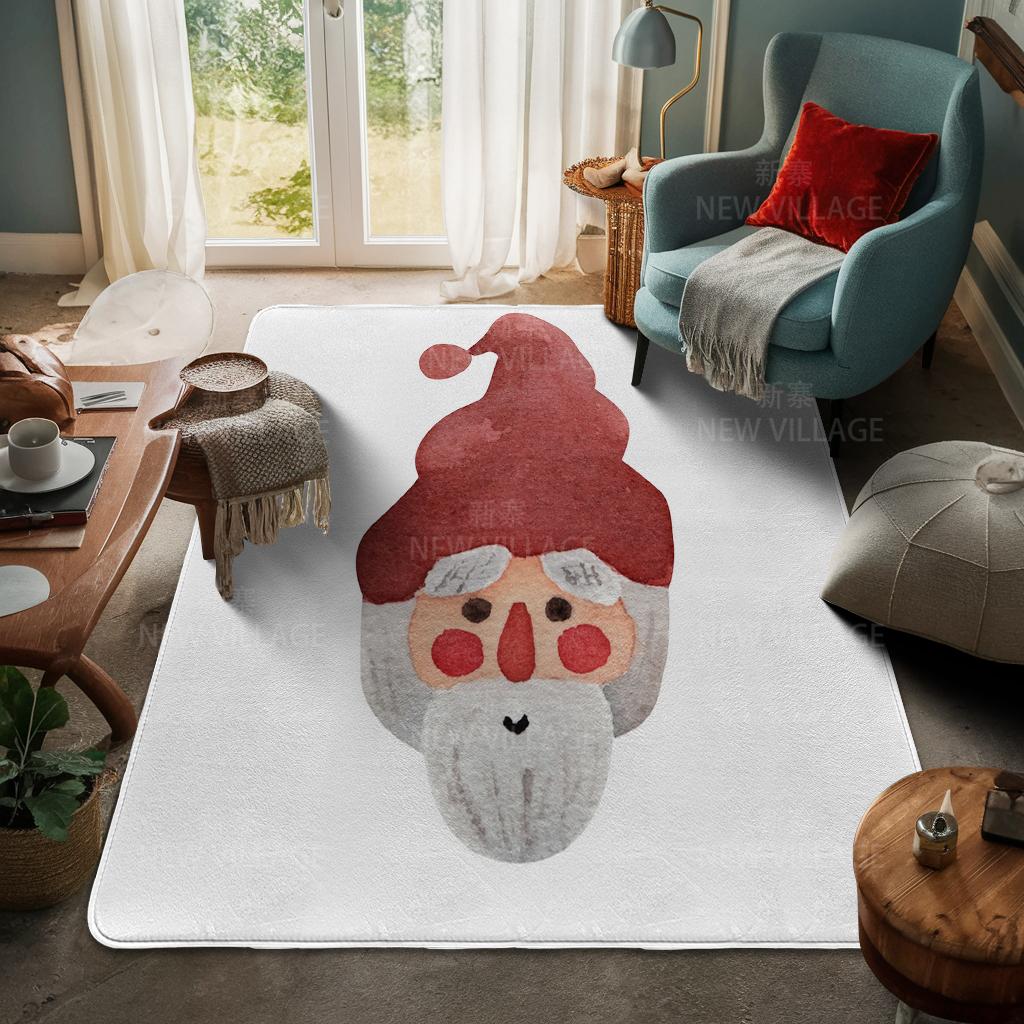 House Entrance Carpet Home Door Mat Living Room Bath Foot Bathroom Non-slip Water Absorption Rugs Bath Merry Christmas Winter