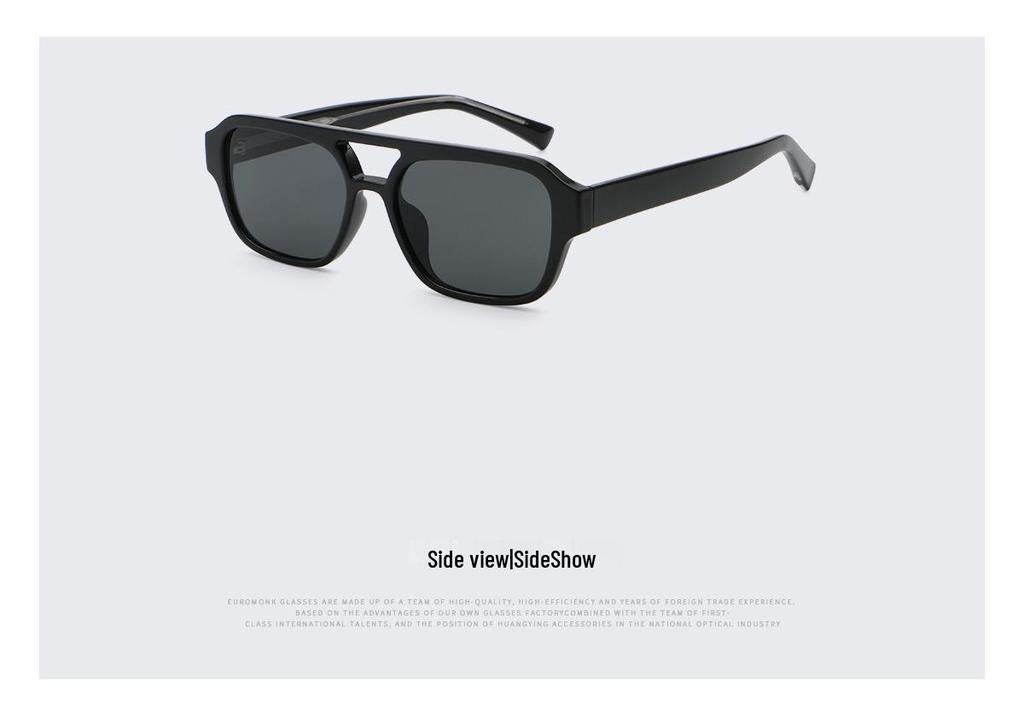 Polarized High-End Double Bridge UV Protection Sunglasses for Men & Women - Face Slimming Style