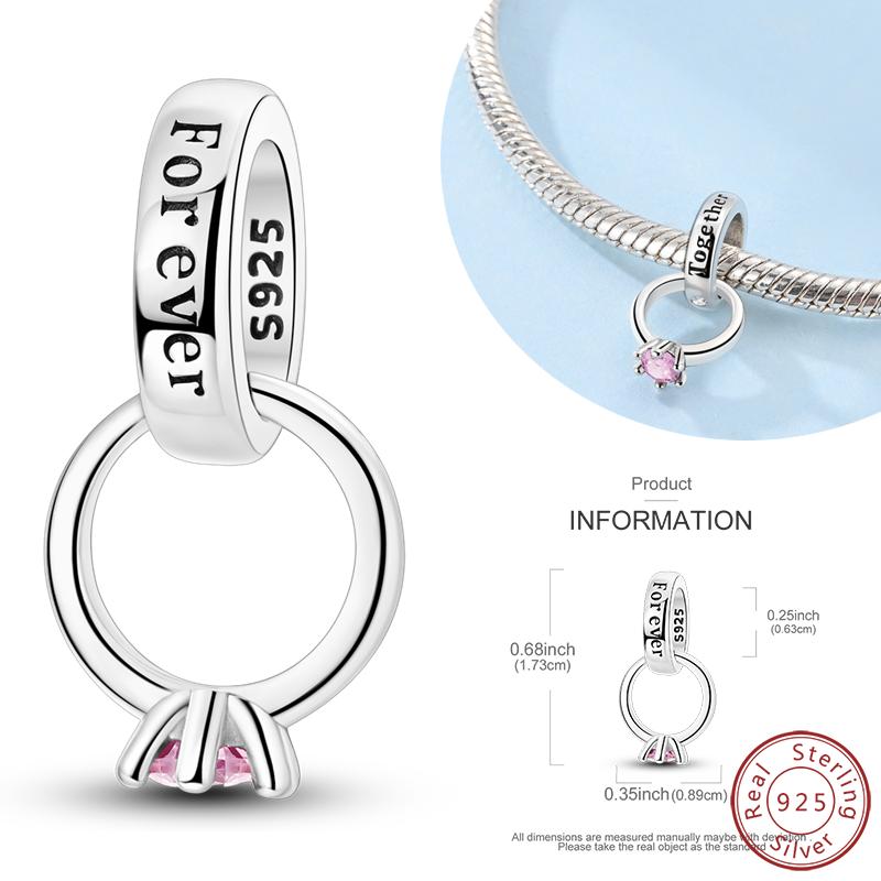 Real Copper Mysterious Purple Series Charms Bead Fit Original Bracelet Pendants Diy Jewelry Gift