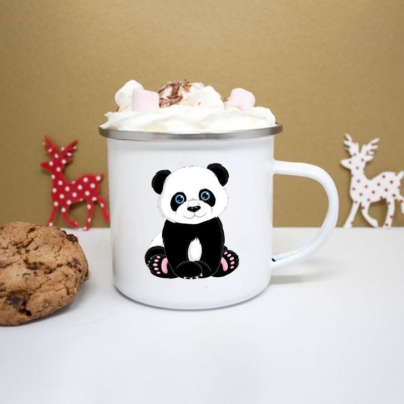 

Кружка с милым принтом панды, креативная кружка для кофе, чая, воды, кружка из нержавеющей стали, милые кофейные чашки для сублимации, посуда для напитков, друзья 360ML