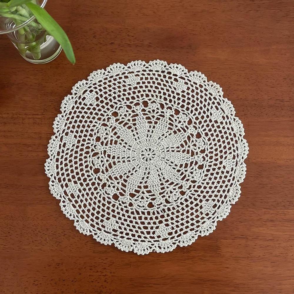 Round Oval Crochet Placemats Crochet Cotton Handmade Doilies New Table Mats