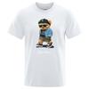 Summer Casual Teddy Bear Short Sleeve Tshirt Crazy Bad Mood Walking Silent Mens Tshirt Hip Hop Top Mens Tshirt
