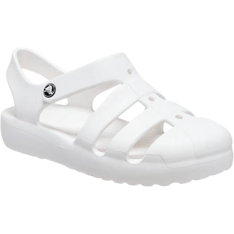 Crocs Classic Fisherman Anti Slip Wear Resistant Low Top Children's Sandals White Kids'