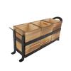 Utensil Holder Silverware Caddy with 3 Compartments Detachable Portable Handles Cutlery Holder for Countertop Outdoor