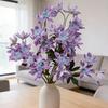 Artificial Flower 25" Fake Flower Bouquet 3 Stem Faux Floral Branch for Home Wedding Party Centerpiece Dining Table Vase Decor