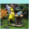 Resin Fairy Garden Figurine With Angel And Bird For Wedding Decor Gift Ideas