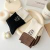 5 Pairs of Women's New Style Matching Color Letter Embroidery In The Tube Stack Socks