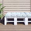 Pallet Cushion with Leaf Pattern 120 X 80 X 12 Cm Fabric