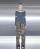 MUCENT Mauve Matching Metal Logo Camo Color Block Wide Elastic Pants