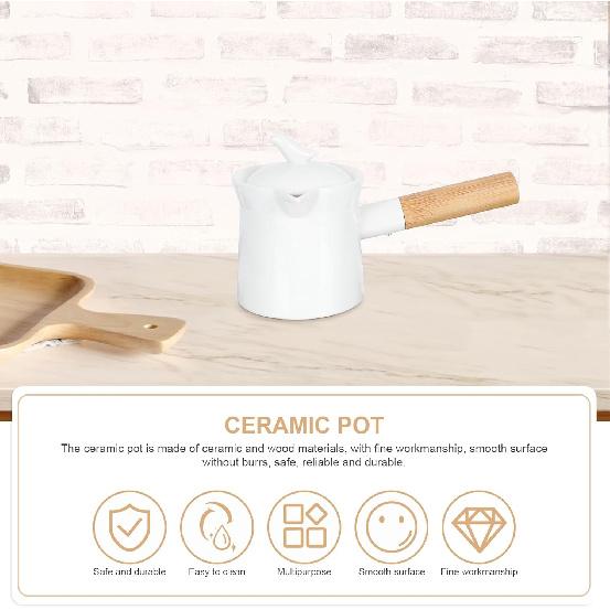 Luxshiny Milk Jug Turkish Coffee Japanese Coffee Warmer Pot Japanese Tea Pots Creamer Pitcher with Handle Pour Spout Coffee Pots Hot Pot Petit Pot
