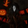 Harajuku Ghost Claw Hair Clip Flower Halloween Headwear Personality Skeleton Hand Hairpin  Festival