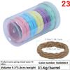 A Girl's Gradient Color Seamless Hair Tie Colorful Hair Band Headband Candy-colored Leather Band Hair Accessory and Headwear