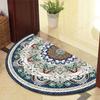 1PC Retro Door Rug Semi-circular Floor Mat Entrance Door Rugs Non-slip Absorbent Bathroom Mat Room Home Decoration Hogar Tapete