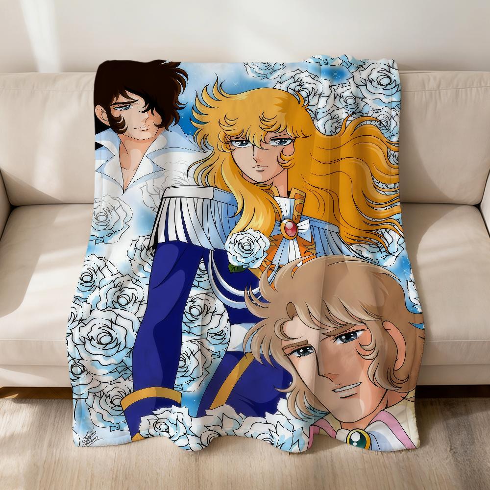 anime Rose of Versailles Lady Oscar Flannel soft warm plush blanket sofa living room pet hogar bedroom gift home Car portable
