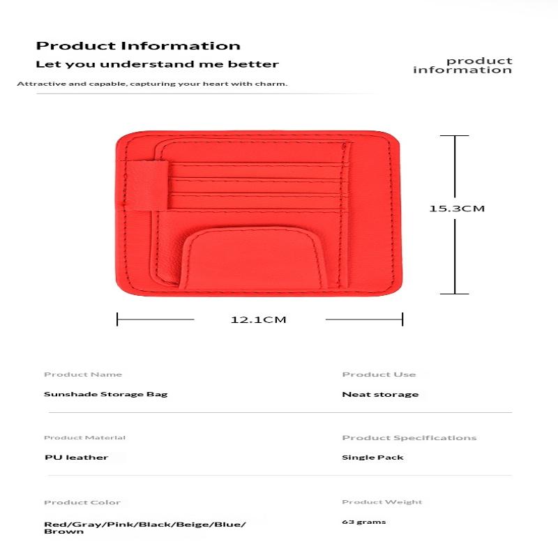 Auto-Sonnenblenden-Organizer mit mehreren Taschen, Visitenkarten-Aufbewahrungsmanagement, Sonnenbrillenhalter, Visier-Zubehör, Auto-Innenraum