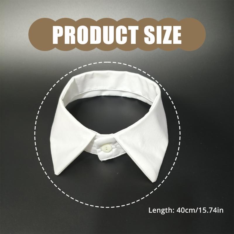 Elegant Blouse Choker Collar for Women with Soft Breathable Fabric Detachable False Lapel Collar Necklace Half Shirt