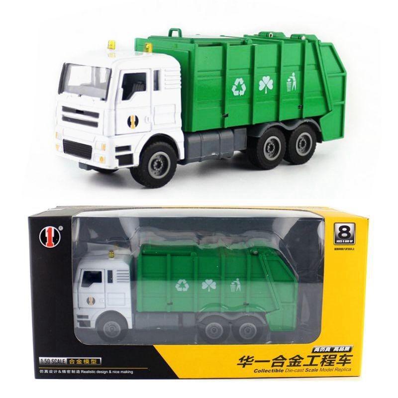 Garbage Alloy Truck Model With Inertia Drive Design For Kid Gift Educational