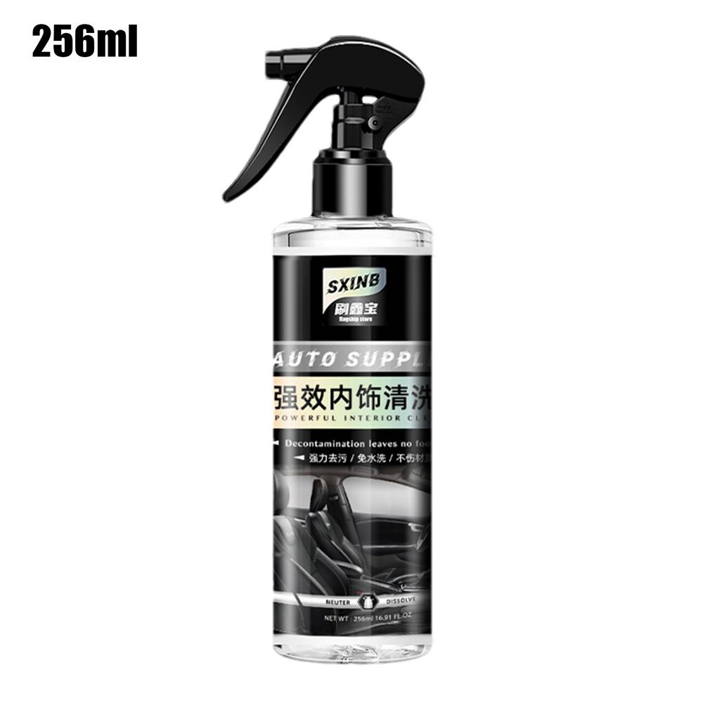 256ml víceúčelový pěnový čistič, sprej na čištění kůže, mytí auta, interiér auta, čističe domácnosti, odstraňování skvrn