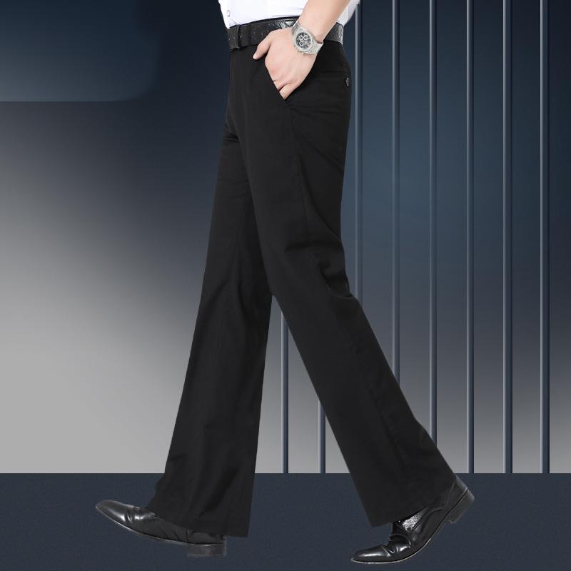 Elastic Men's Micro-Flare Non-Iron Dress Pants - Casual, Business, Straight/Wide-Leg, New 2021 Edition