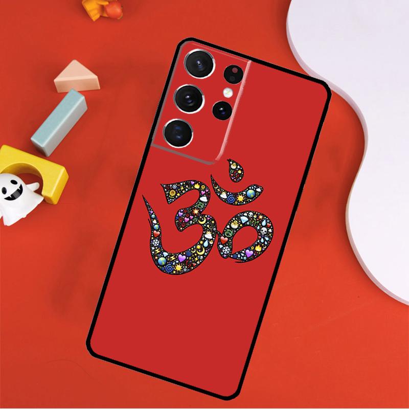 Aum Om Yoga Phone Case For Samsung Galaxy S24 Ultra S25 Ultra S9 S10 S20 S21 S22 S23 Plus S24 FE Cover