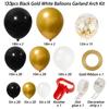 M-Modern-129 Pieces Black And Gold Balloon Garland Arch Kit Latexballoons Party Decorations