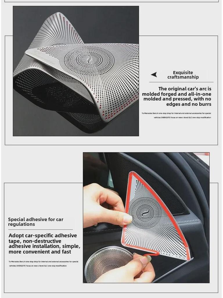 Mercedes-Benz C/E-Klasse, GLC260L Lautsprecherabdeckung: Dekorative Hochtöner-Türverkleidung