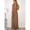 Fashion Multi-worn V-neck Vestidos De Fiesta Women Long Dress Sexy Strapped Lady Summer Maxi Dress