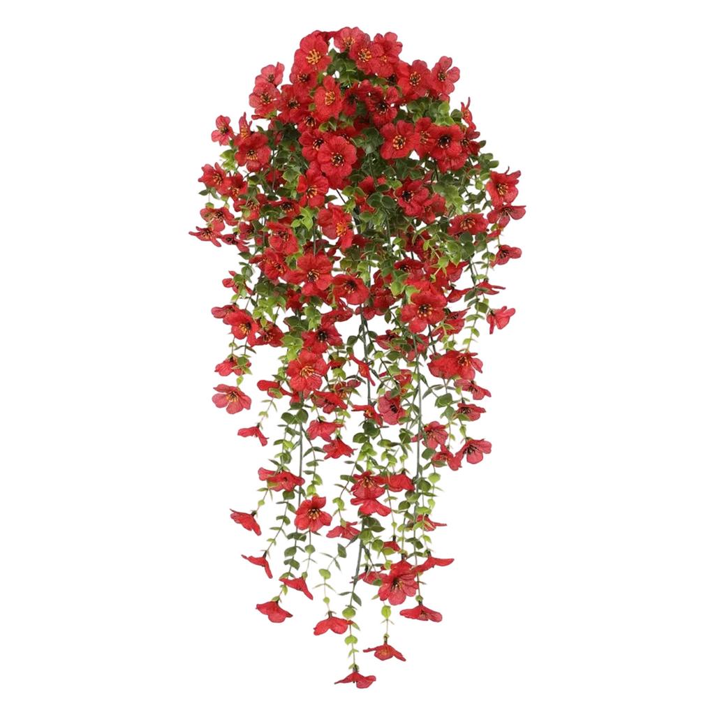 Artificial Hanging Flower Realistic Silk Garland with Cascading Leaves for Indoor Outdoor Decoration