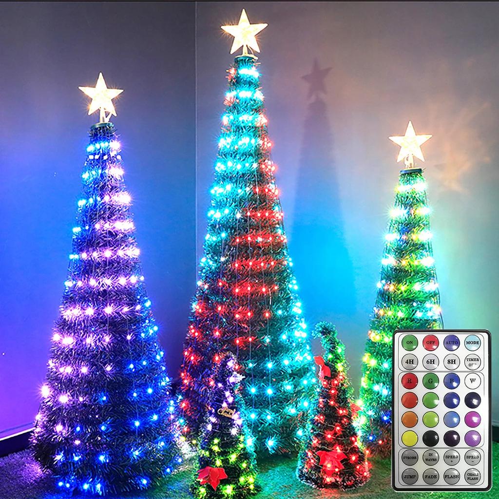 10/20M RGB Color Changing Rope Lights USB Powered Outdoor RGB LED Rope Lights with Remote Christmas Garland Rope String Lights