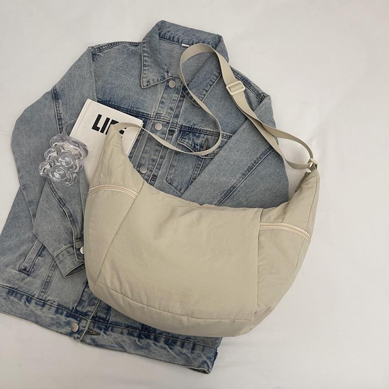 Women's Large Capacity Shoulder Bag Solid Color Crossbody Bag