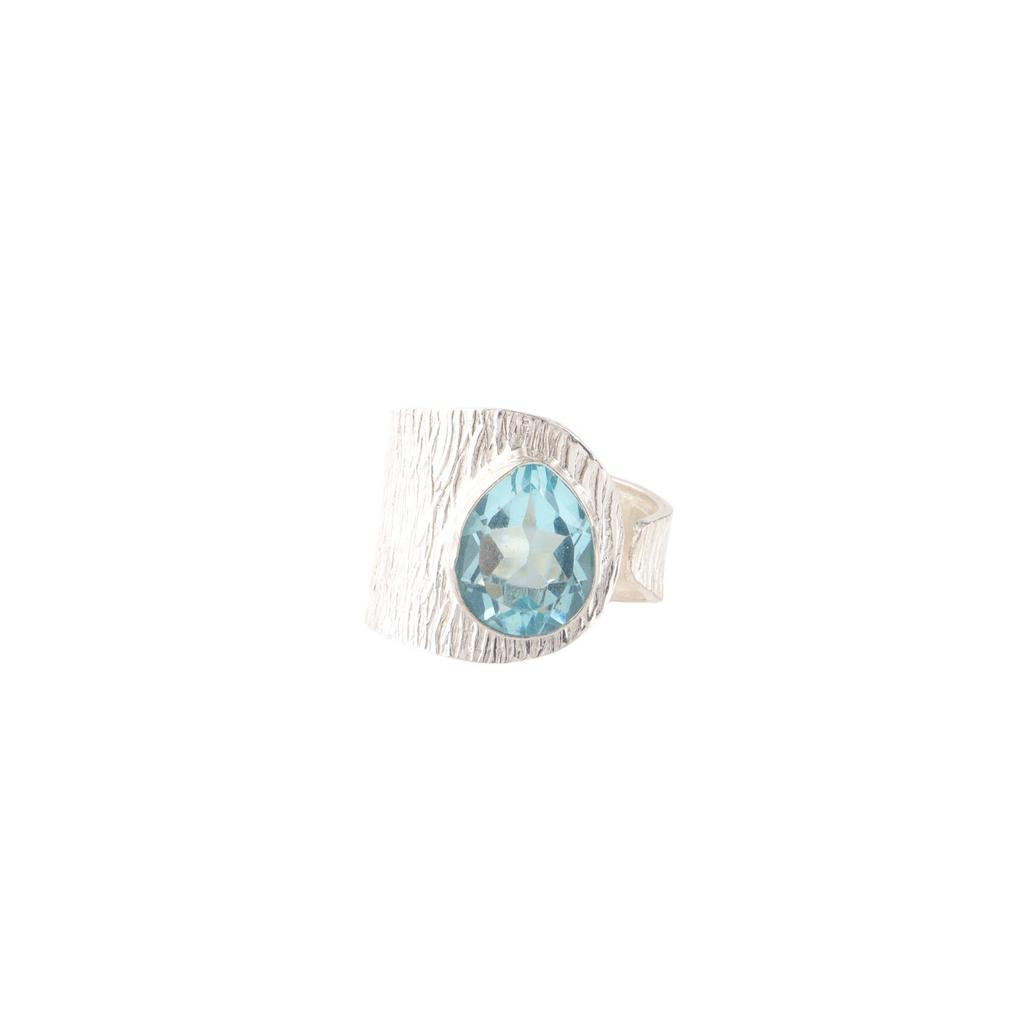 Sky Blue Topaz Gemstone 925 Sterling Silver Jewelry Handmade Ring For Christmas RR-63-4