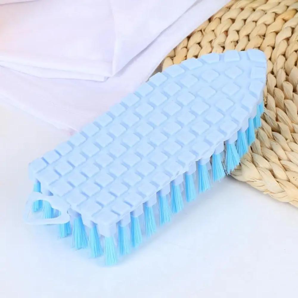 Plastic Soft Bristle Brush Bendable Multi-functional Flexible Cleaning Brush Hanging Corner Cleaning Tile Scrubbing Tool синий