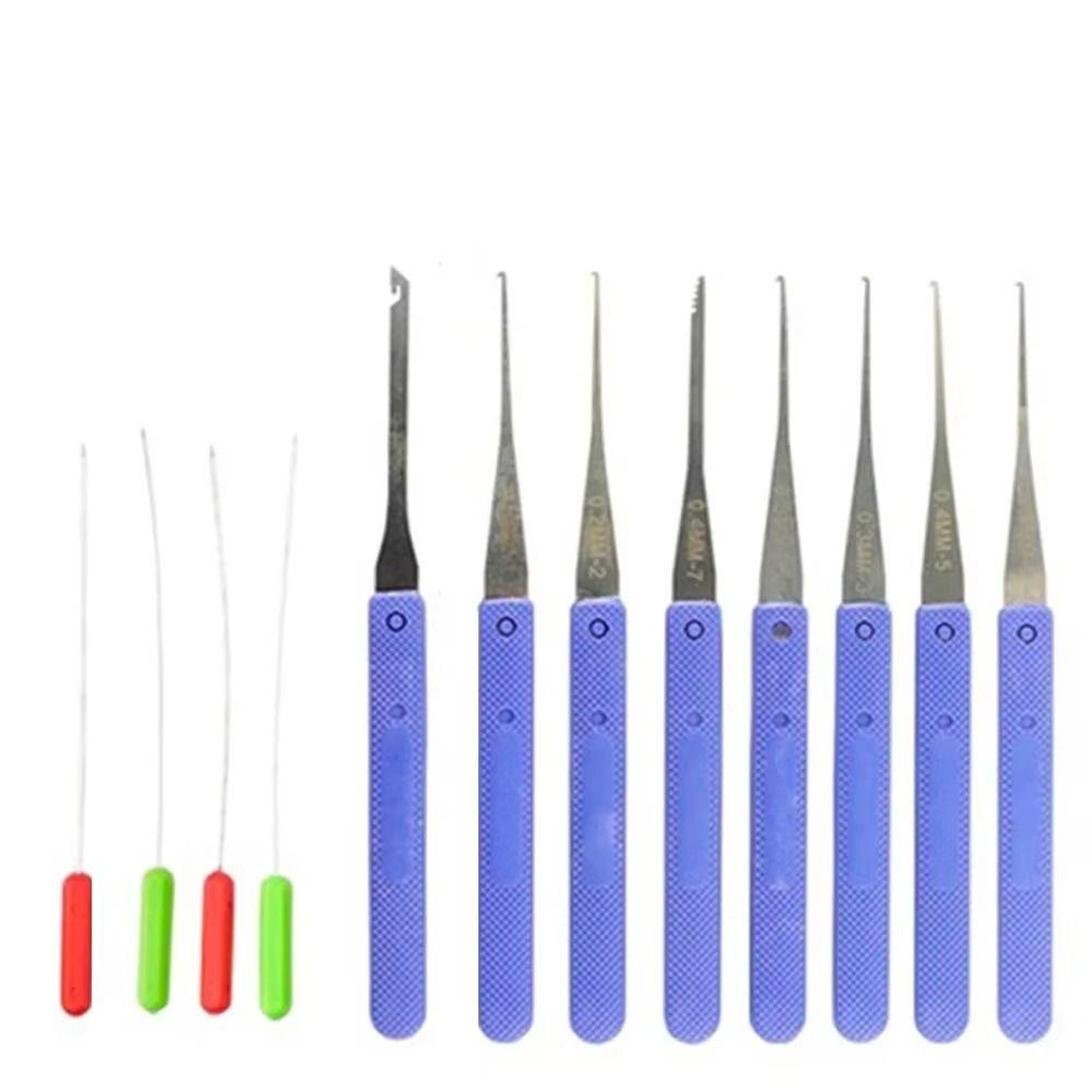 12PCS Hardware Stainless Steel Lockpick Kit Portable Multi Functional Lock Picking Sets Broken Key Extractor Hand Tool