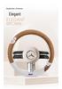 Classic Linen Steering Wheel Cover, Universal 38CM, All-Season Use