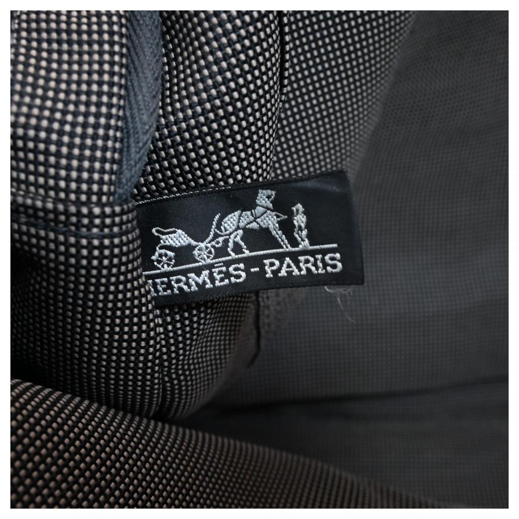 Auth HERMES Herline Tote MM Canvas Handbag he9909tt