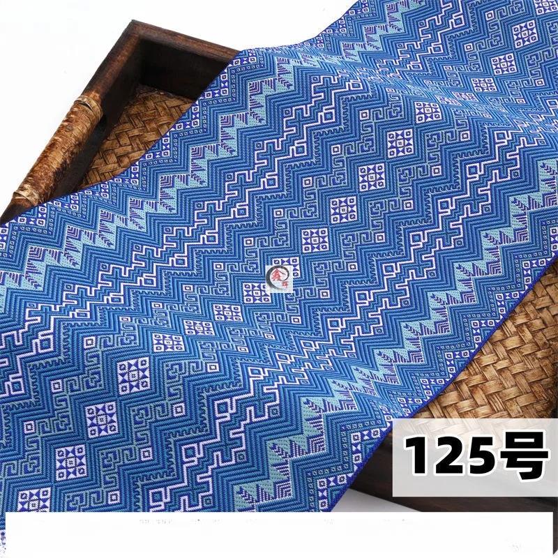 20 cm x 700 cm Hmong Stickerei Spitze Zubehör Miao Nationalität Kleidung Band Brokat Muster Tisch Flagge Wand Hängen Stoff